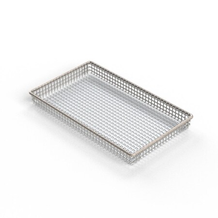 Anysizebasket Light Duty Basket: 10Lx6Wx1H, 304 SS, No Handles, Mesh: 2 x .063 FLB-100060010-N02S